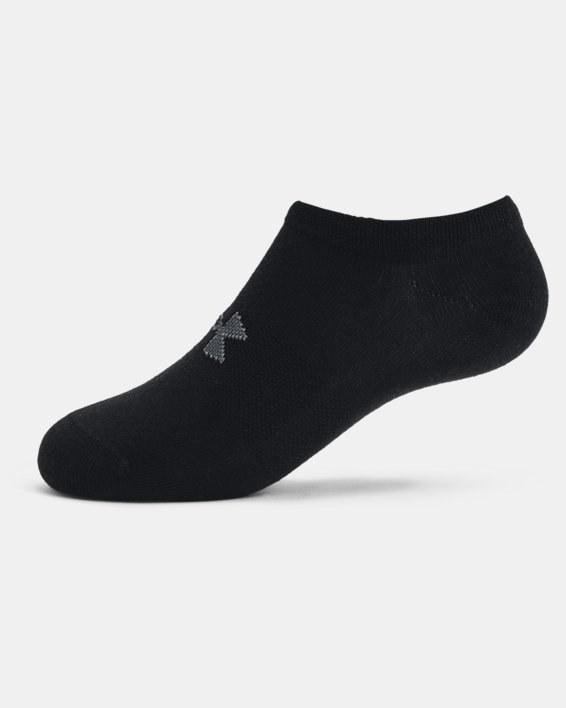 Boys' UA Essentials No Show Socks in Black image number 3